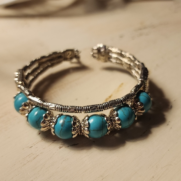 Turquoise adjustable bracelet - Picture 5 of 5